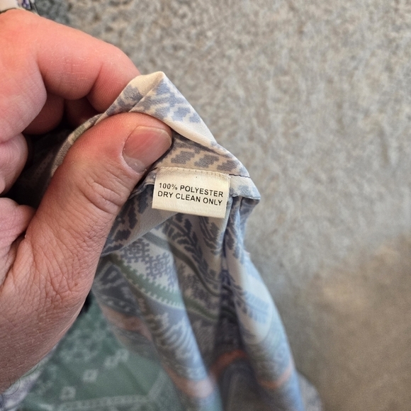 Anthropologie Purple and Green Patterned Maxi Dress - Picture 6 of 8